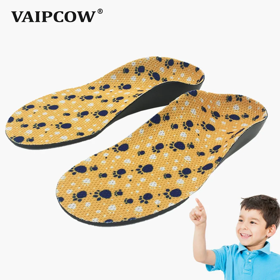 VAIPCOW детские ортопедические стельки для плоскостопие поддержка свода стопы ортопедическая колодки коррекция уход за здоровьем ног