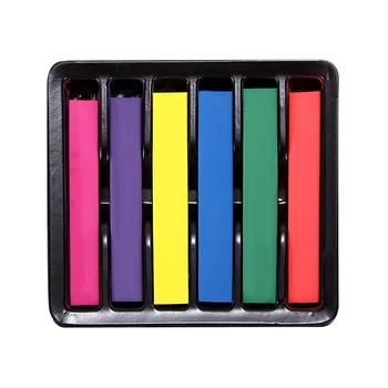 

6 Colors Hair Chalk Powder Temporary Non-toxic Dye Pastel Hair Multicolor Paint Beauty Soft Pastels Salon Crayons Powder