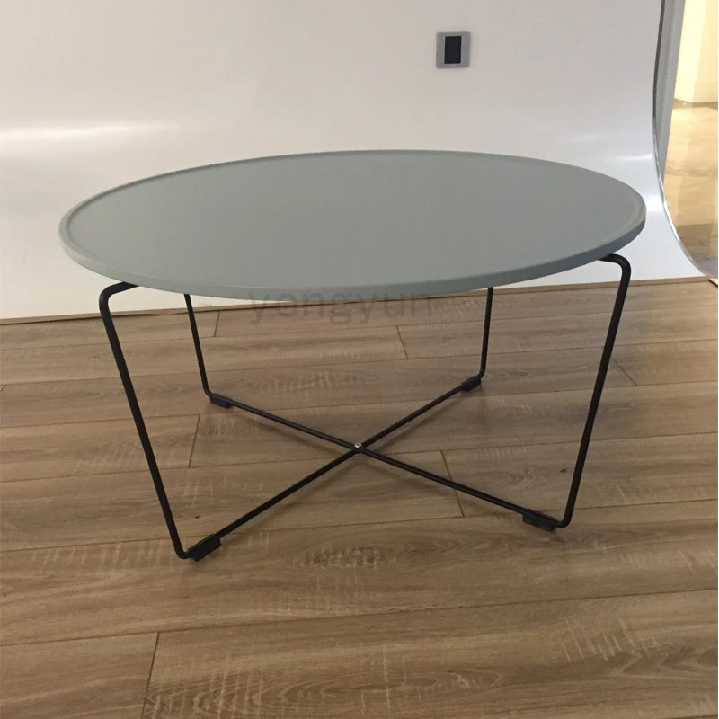 Минималистичная современная мебель для гостиной деревянный журнальный столик оригинальность круглый популярный бытовой комбинированный столик