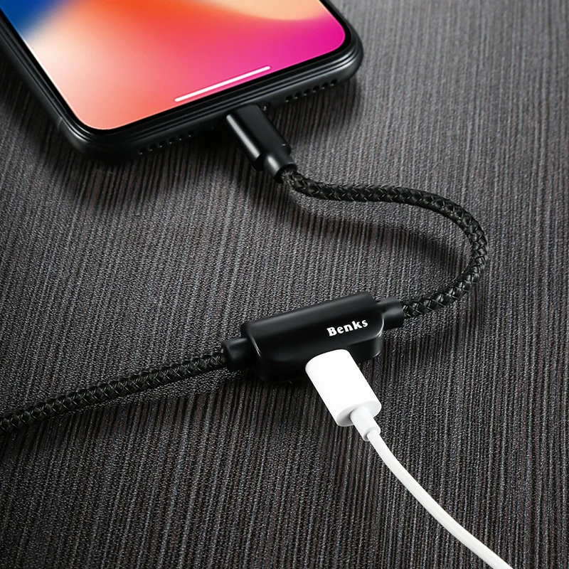 Support iOS 10.3 above Micro USB To For Lightning Aux Audio Adapter Cable iPhone X 8 7 Plus Charging &amp Listening Answer Call | Мобильные