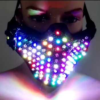

Halloween Purge Mask Colorful LED Masks Hero Face Guard PVC Christmas Birthday Party Masquerade LED Masks for bape show