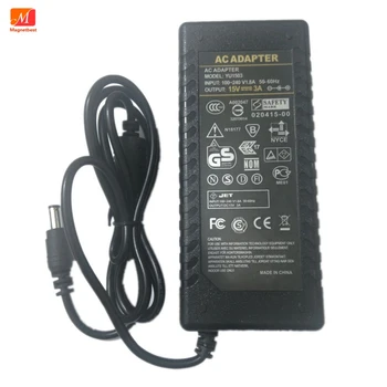 

5PCS/LOT 15V3A AC DC Adapter Charger For 5050 3528 LED Light CCTV 15V 3A 45W Switch Power Supply DC 5.5*2.5/2.1mm