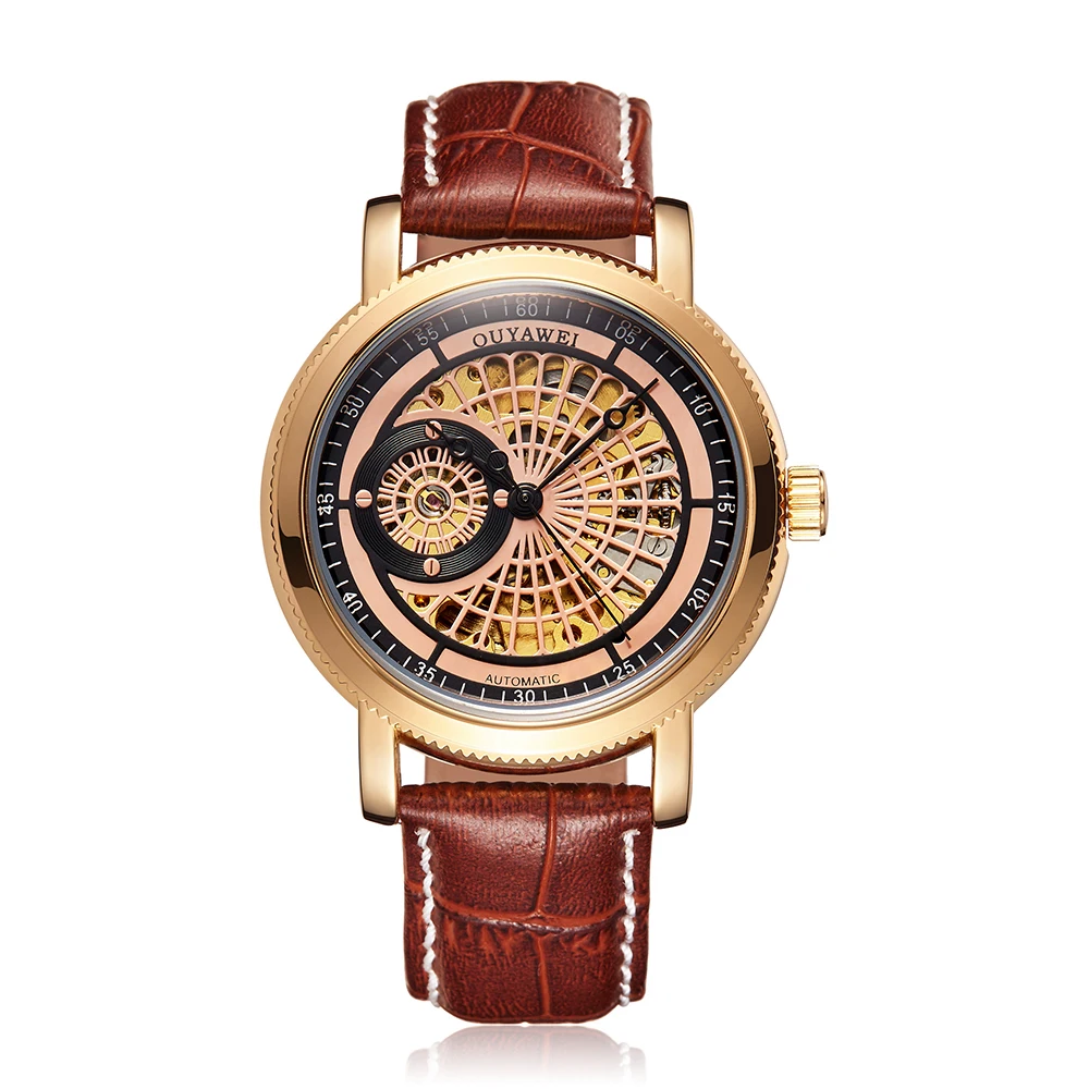 automatic watch men-gold
