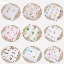 Buy Muslin Cotton Blanket & Swaddling Fruit Print Multi-use Newborn Swaddle Muslin Infant Gauze Both Towel Baby Warp New Free Shipping