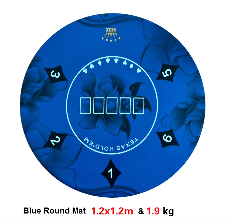 Texas Hold'em Poker Mat 1.2*1.2m round table flower pattern rubber gaming mat free shipping Texas Hold'em Poker Mat 1.2*1.2m round table flower pattern rubber gaming mat free shipping