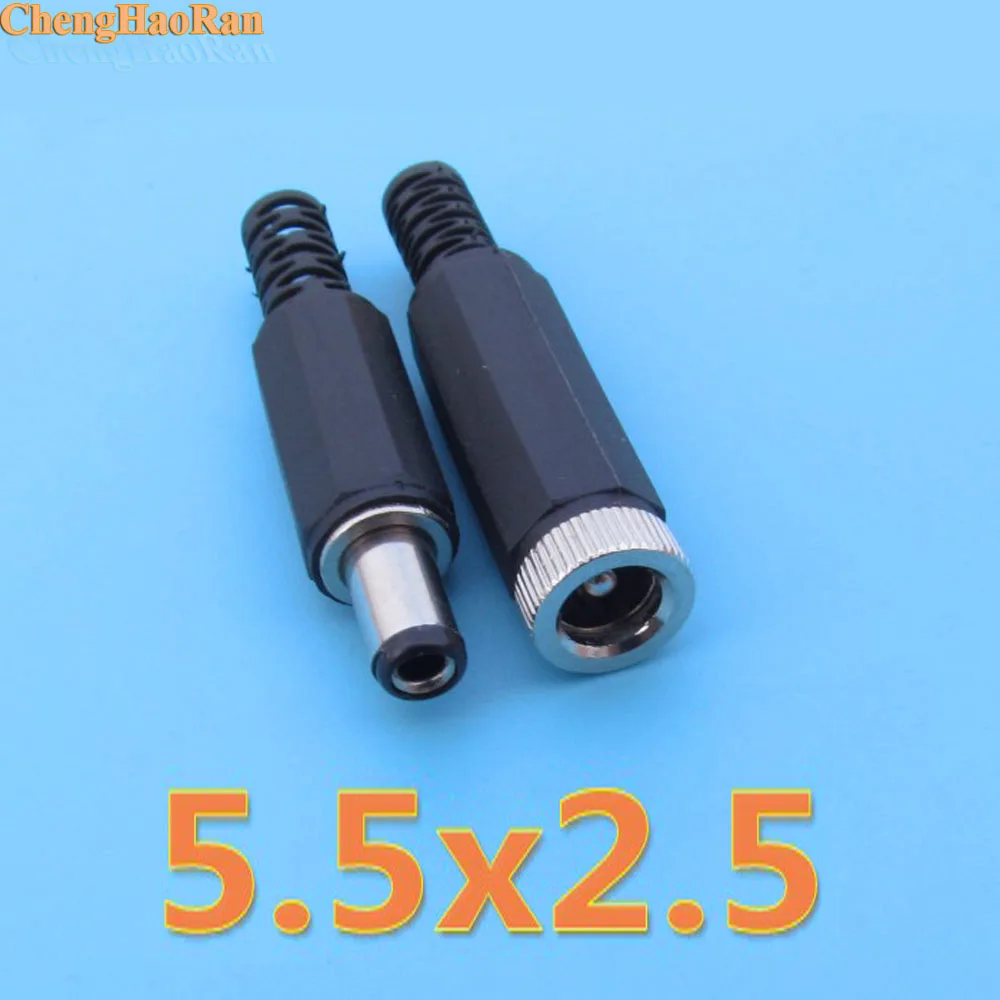 ChenghaoRan 20 шт. 5.5x2.5мм DC разъем питания штепсельная розетка + вилка Вилка Набор DIY