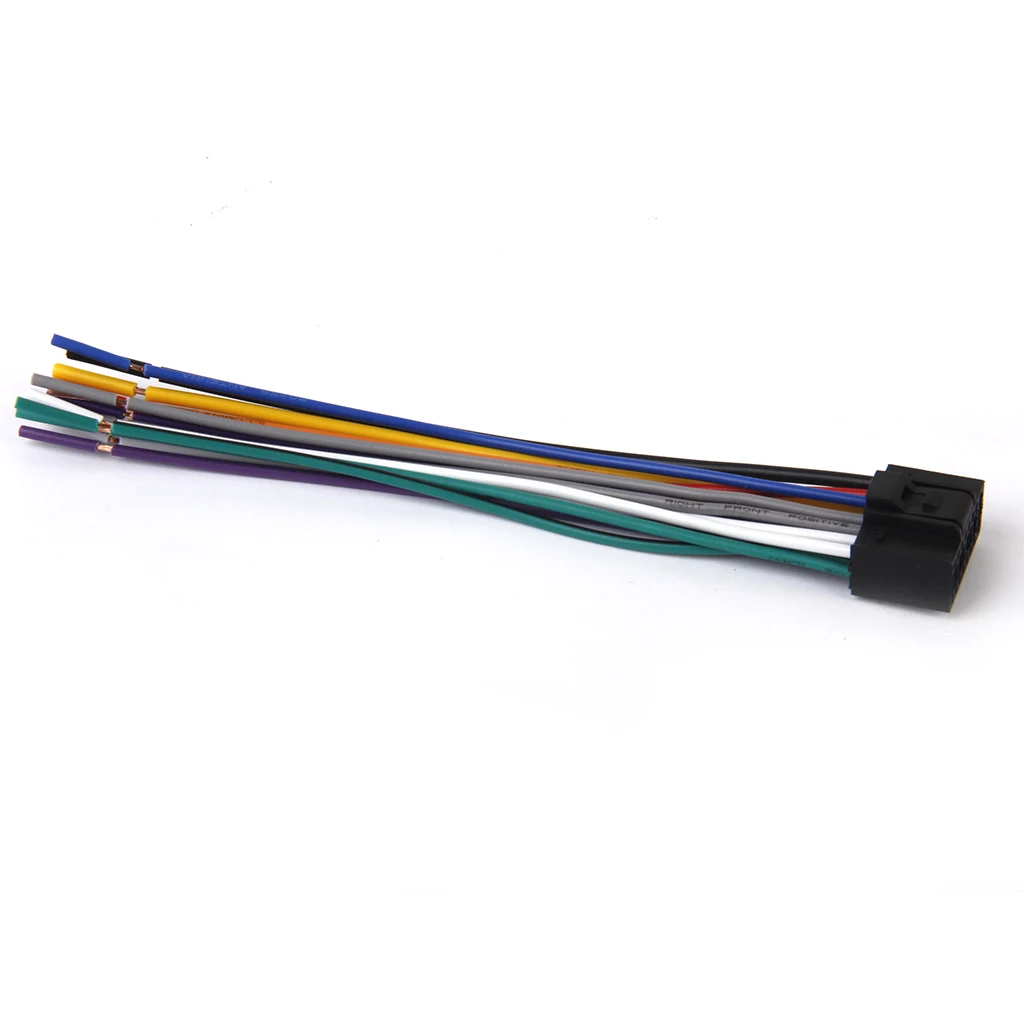 1 Pcs 16cm Car Radio Stereo Wire Harness Plug Cable With 16 Pin Connector For Kenwood Meets EIA Color Codes