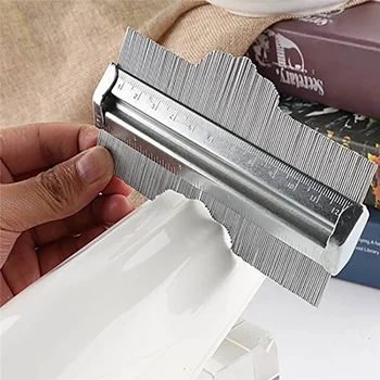 

Stainless steel Contour Gauge Duplicator Irregular Profile Measuring Gauge Carpenter's Measurement Copy Gauges Tools