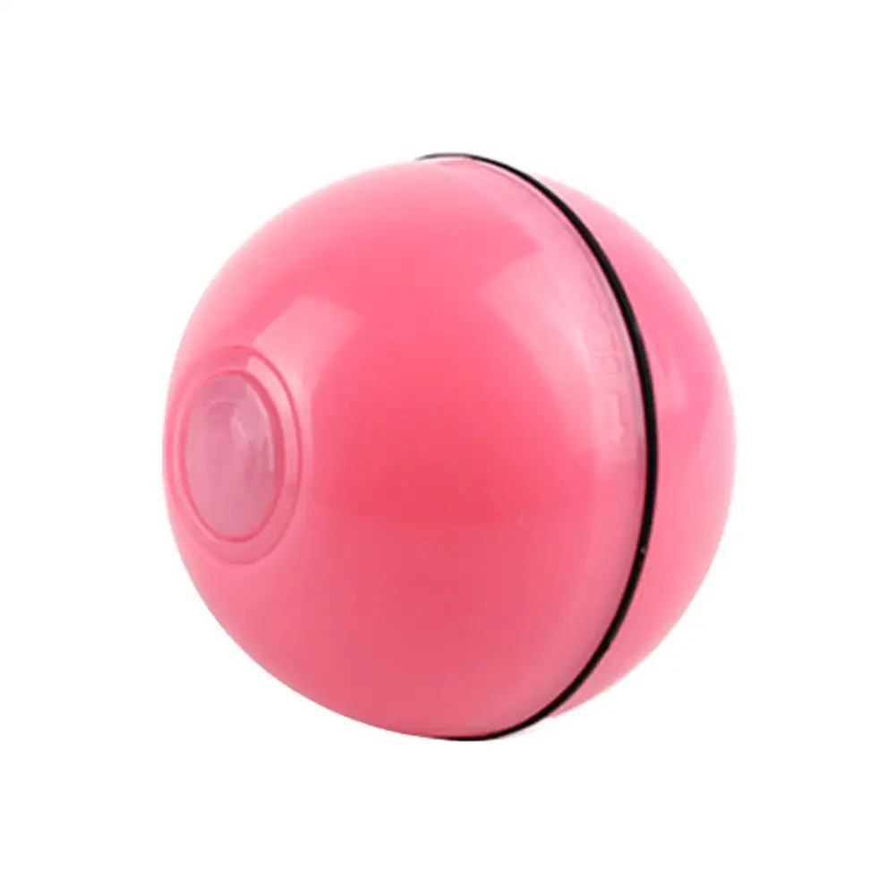 noroomaknet New Arrival Pet Cat Toy LED Light Ball USB Charging Smart Funny Cat Toy Automatic Rolling Ball Cat Training Toys - Цвет: Pink