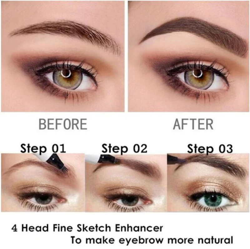 Microblading карандаш для бровей вилка наконечник тонкий эскиз жидкость татуировки