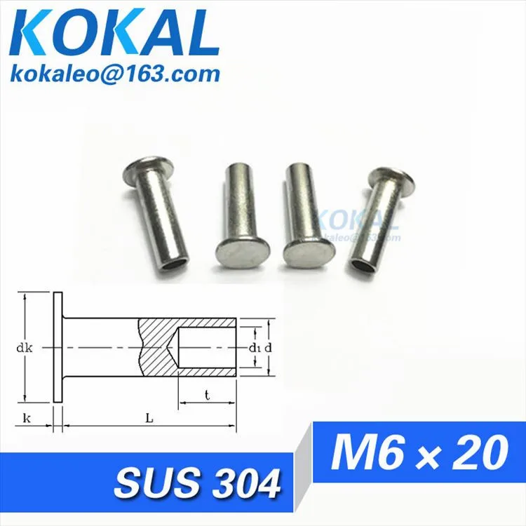 [304 M6*20]50PCS Free Shipping SUS304 stainless steel M6 Screw Series