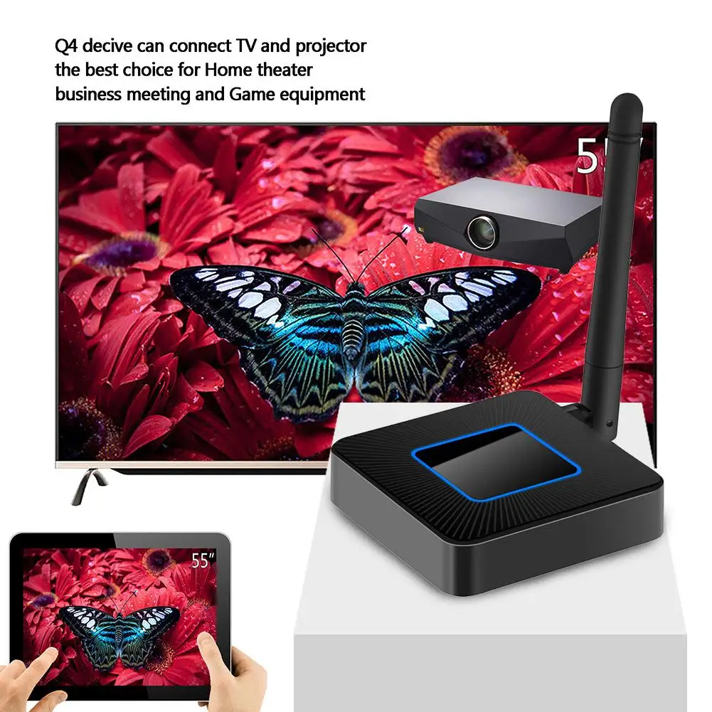 Q4 зеркального отображения ТВ ключ 2,4G& 5G мульти Экран высокохромистой HDMI подвесная ТВ-палка, Wi-Fi, Дисплей видео приемник для IOS и Android