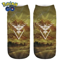 Women Socks 3D Print Animals Mystic Wholesale Short Cute Lady Girl Funny Socks Pokemon Go