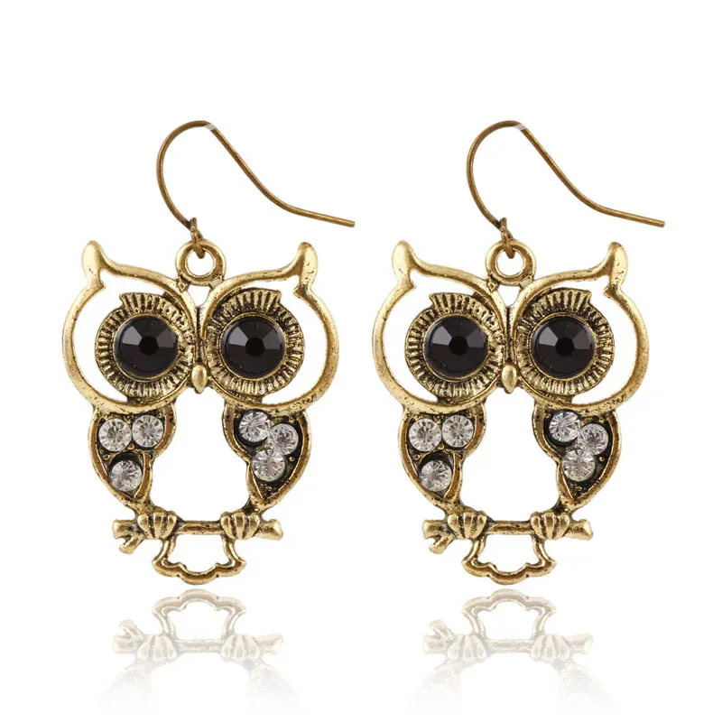 17KM-2016-Fashion-vintage-Crystal-Owl-Drop-Earrings-for-women-Hollow-out-Heart-Leaf-Wedding-Earrings