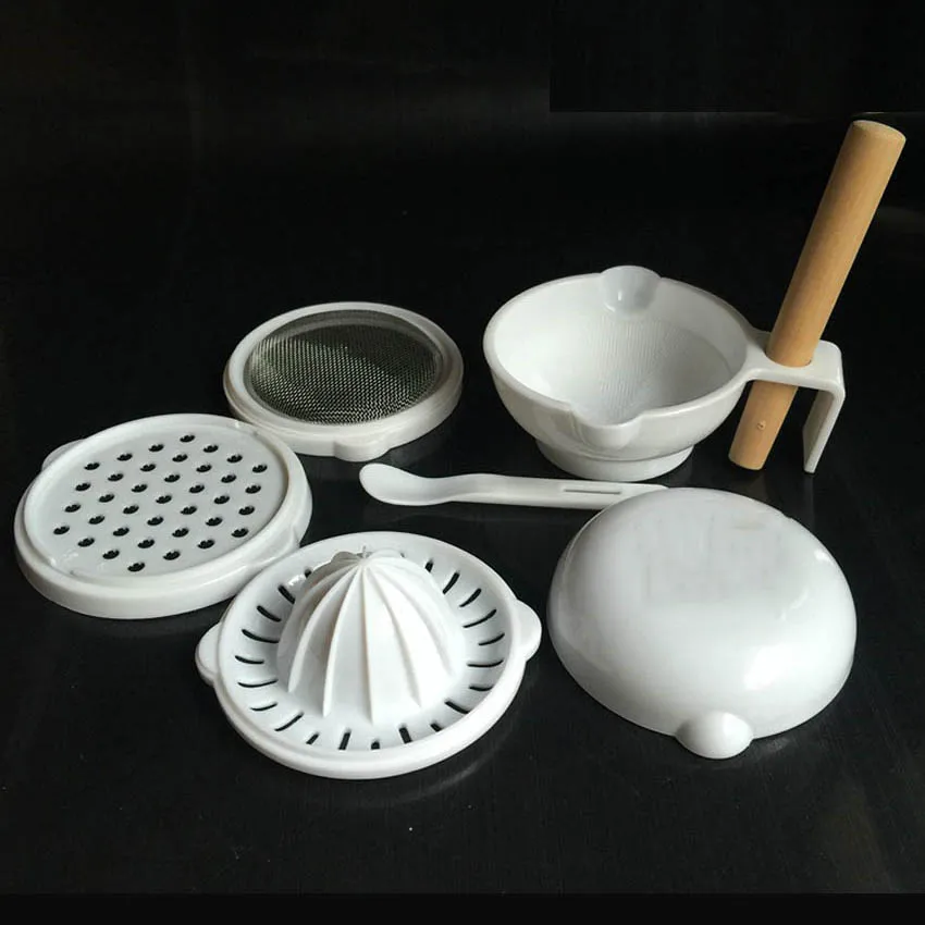 7 Pcs Set Multifunctional Baby Food Mill Baby Vegetable noodle cutter