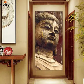 

No frame Religion Buddha image Antique Painting Wall Art Painting for home decoration On Canvas Free Shipping