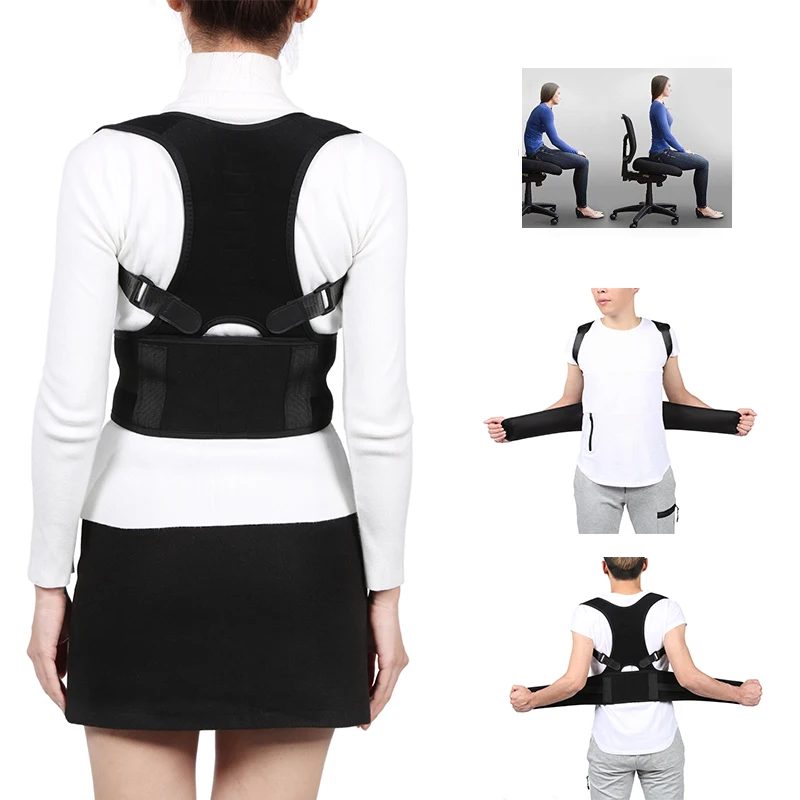 

Magnetic Adult Back Corset Shoulder Lumbar Posture Corrector Bandage Spine Support Belt Back Support Posture Correction PC215