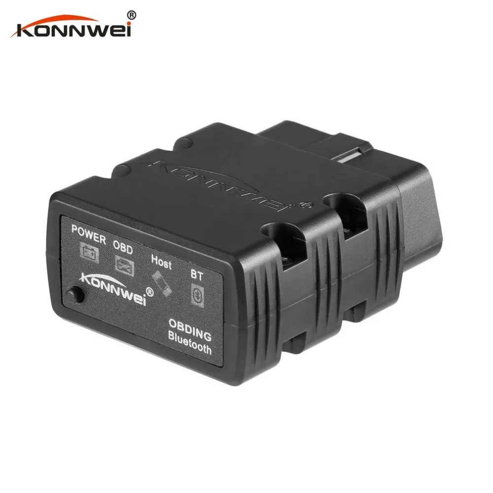 Konnwei KW903 ELM327 Bluetooth ODB2 автомобильный диагностический сканер детектор инструмент считыватель кодов для Android для IOS автоматический сканер obdii