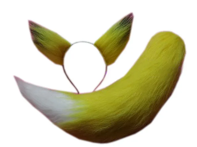 

New Anime Sewayaki Kitsune no Senko-San Fox Tail Ears Clips Fur Hairpin Ears Cosplay Prop