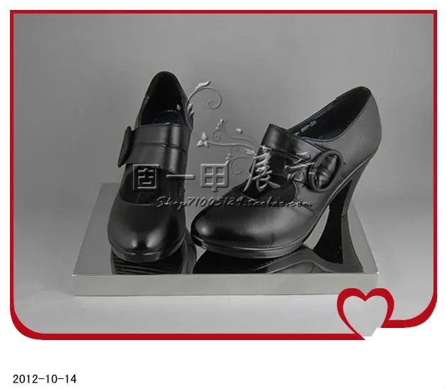 fashion stainless steel single shoe display stand metal shoes display