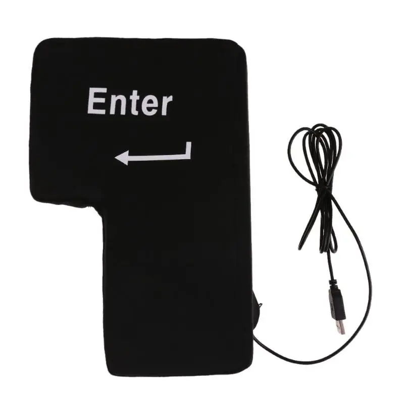 

Large Enter Key Anti Stress Vent USB Connect Pillow Office Siesta Rest Desktop Cushion Pad Computer Key Button Design Toy