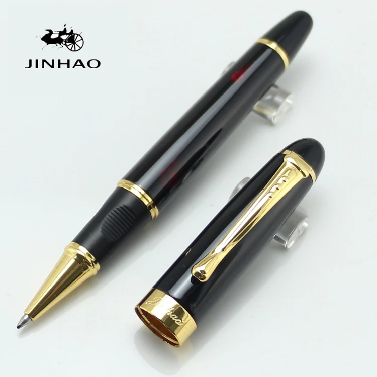 JINHAO X450 Высококачественная Черная шариковая ручка с мерцающими винными бочками