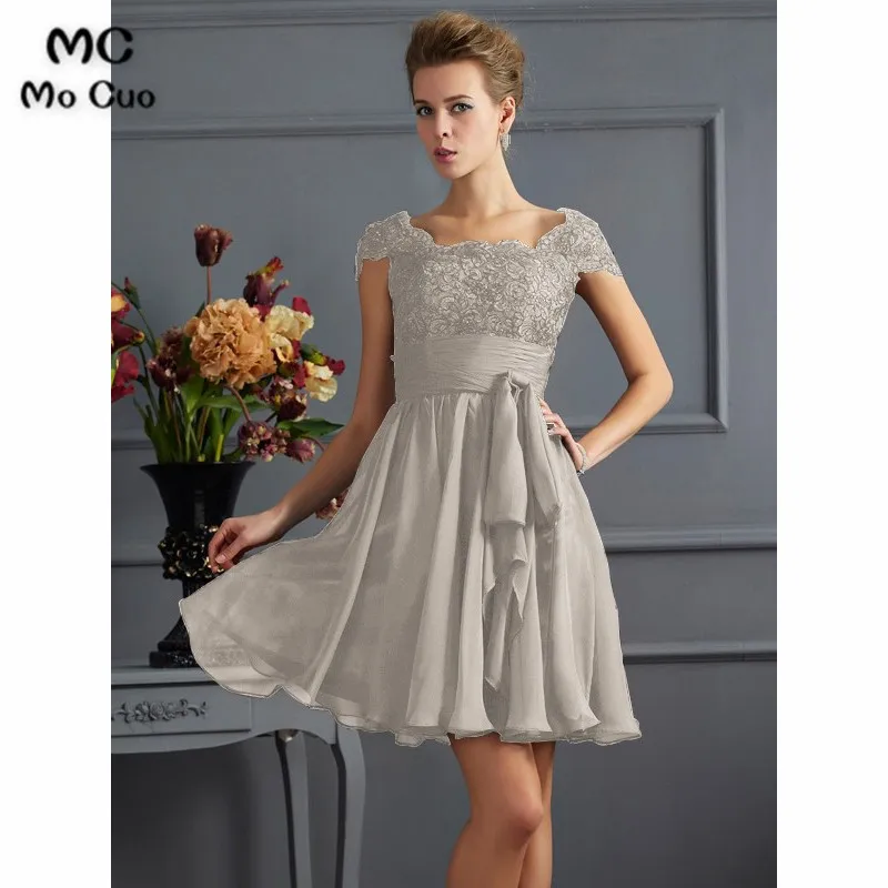 A-Line Scoop Lace Short Chiffon Bridesmaid Dresses543677888