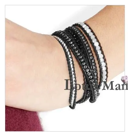

hot 925 silver nuggets Adjustable wrap bracelet Wrap Bracelet on Leather