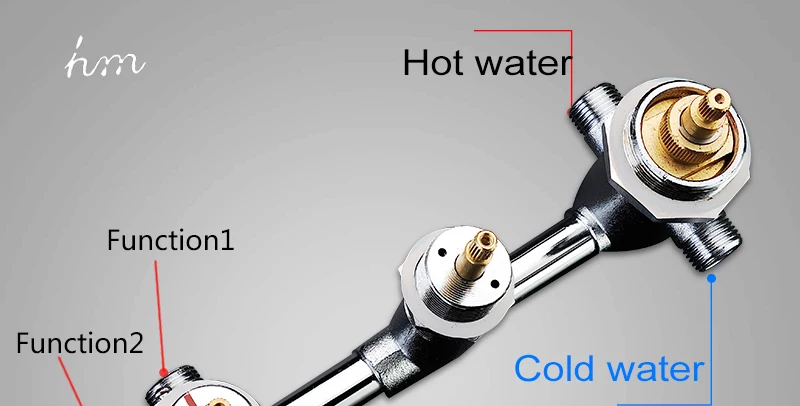 hm Клапан смесителя для душа 3 или 4 отверстия для воды Термостатическая ванна Аксессуары для душа Аксессуары Клапан