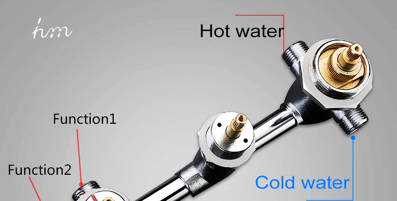 hm Wall Mounted Shower Mixer Valve 3 or 4 Water Outlets Thermostatic Chrome Bath Shower Faucet Accessories 3 Handles Valve (14)