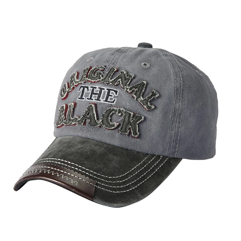 Новая выстиранная вышивка с буквенным узором регулируемая бейсболка хип хоп Уличная танцевальная плоская кепка s летняя Солнцезащитная хлопковая шляпа для мужчин и женщин# H - Цвет: Gray