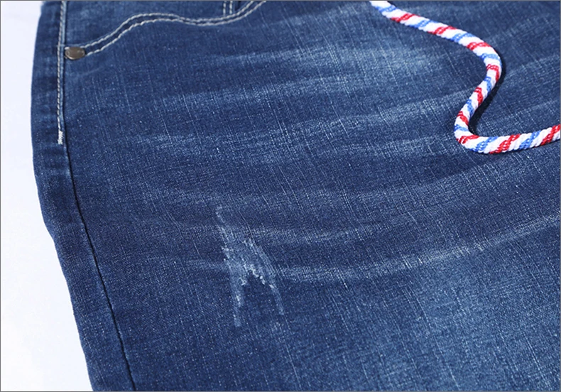Плюс Размеры Для мужчин Костюмы 8XL классические джинсы эластичный пояс Для мужчин Повседневное стрейч прямые Свободные мешковатые мужские