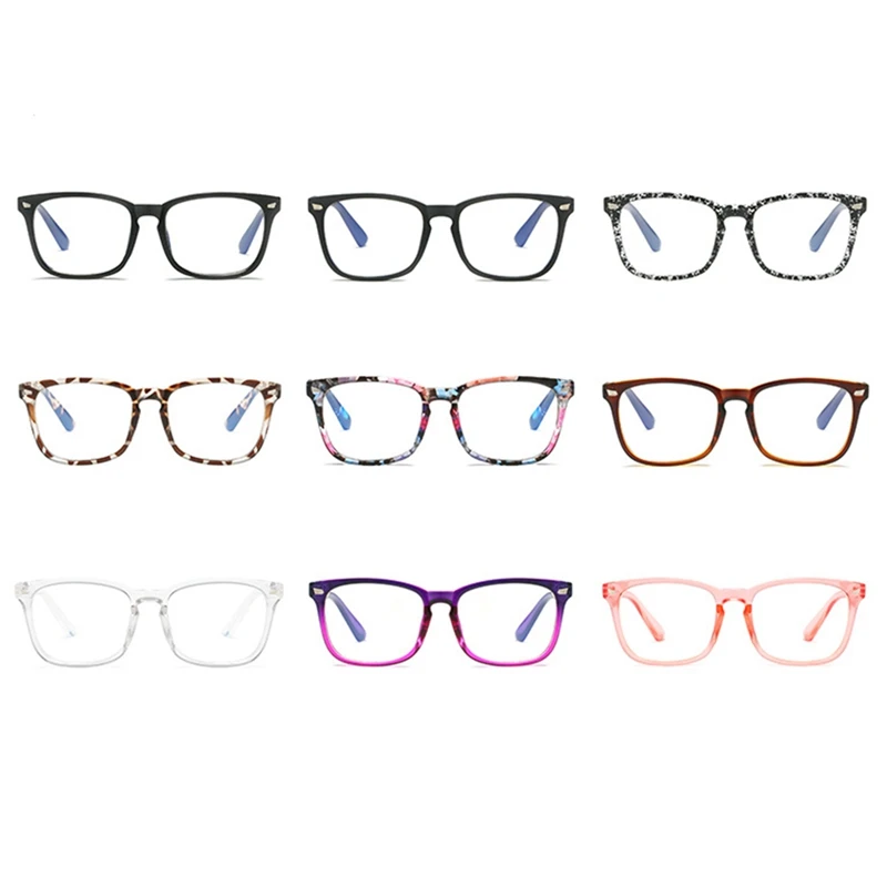 Модные оправы для очков в стиле ретро Ультралегкая оправа для очков зеркальные Мужские и женские с плоскими линзами прозрачные цветные очки