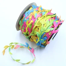 10 метров шелк в форме листа ручной работы искусственные зеленые листья для украшения свадьбы DIY ВЕНОК подарок Скрапбукинг Ремесло поддельный цветок