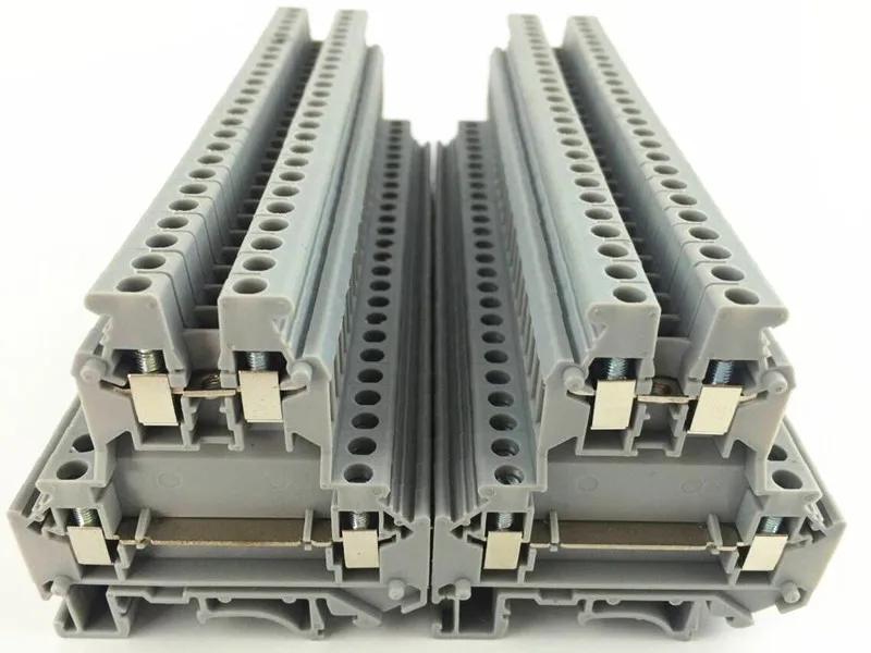 

UKK3 Combined double layer wiring terminal 2.5mm2 terminal guide rail type small space terminal copper piece UKK3 10PCS