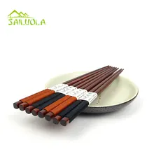 5 пар японский Палочки китайские дерево Еда Щупы для мангала Японии Инструменты для приготовления суши китайские изучать рубить палки деревянный Посуда