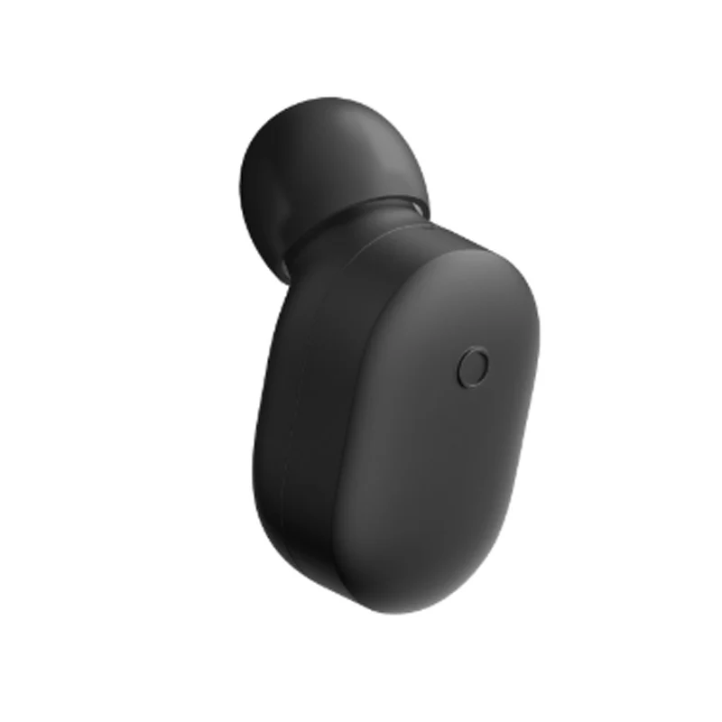 Xiaomi Mini одиночные Bluetooth 4,1 наушники невидимые беспроводные наушники CVC6.0 шумоподавляющие наушники с микрофоном для iPhone - Цвет: Черный