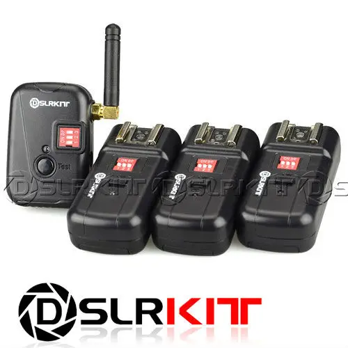 ФОТО DSLRKIT PT-08XT 8 Channels Wireless/Radio Flash Trigger with Antenna with 3 Receivers