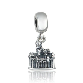 

Sleeping Beauty Castle Vintage Beads Fashion Charms Fit Pan Original 925 Silver Bracelet & Choker NEW DIY Jewelry For Women