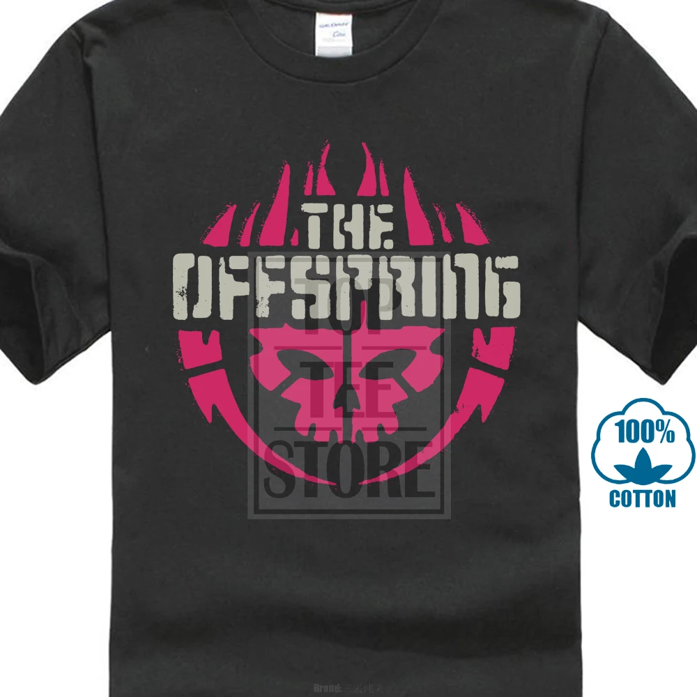 

The Offspring Skull Logo T Shirt S M L Xl 2Xl Brand New Official T Shirt Pure Gift Round Collar Cartoon