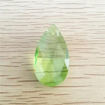 

50pcs 38mm Light Green Almond Design Crystal Chandelier Pendant K9 Glass Chandelier Prism Parts For Wedding& Fengshui Products