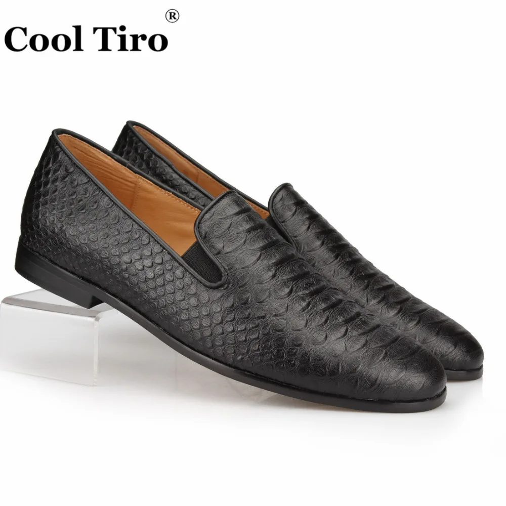 Black Python Loafers Mens (1)