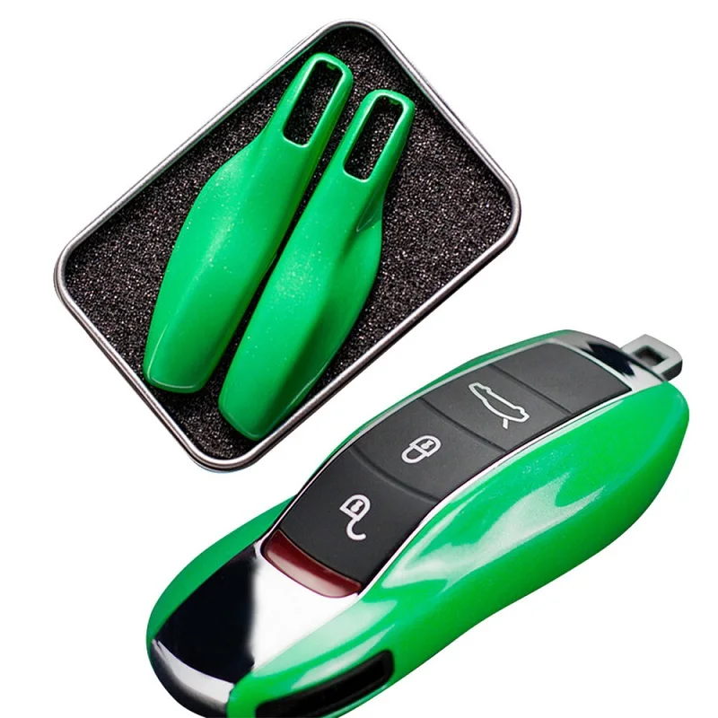 Хорошее качество, чехол для автомобильных ключей, защитный корпус, АБС пластик, стильная сумка, коробка для Porsche Cayenne Macan Cayman Boxster 911, без упаковки - Название цвета: Зеленый