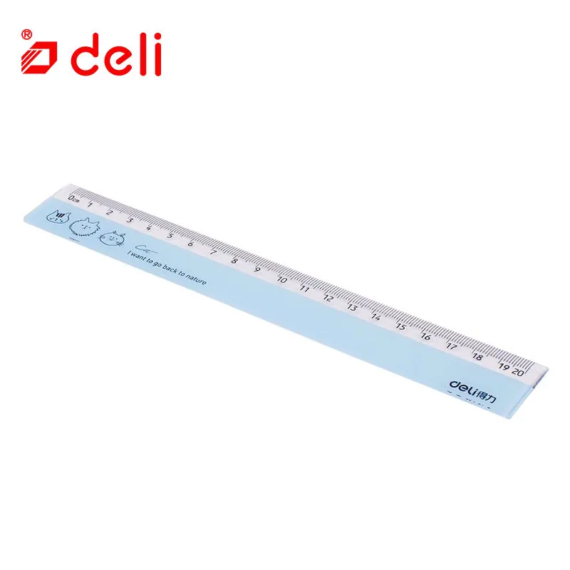 Deli 20mm Creative Ruler Stationery Tools Student Study Office School Kids Measuring Drawing Accessories Promotional Gift | Канцтовары