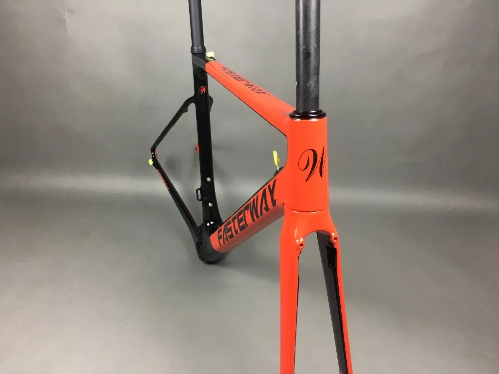 Flash Deal 2019 design super light FASTERWAY classic carbon road frameset D Brake carbon bike frame:Frameset+Seatpost+Fork+Clamp+Headset 38