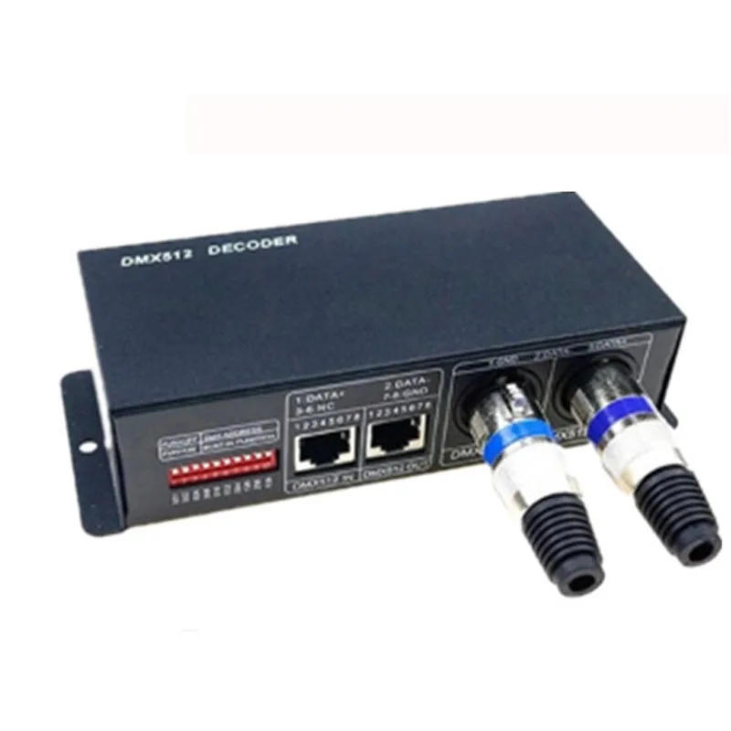 Контроллер Dmx декодер Dmx512 контроллер 4CH DC12 24V RGBW светодиодный 4 канала * 8A
