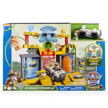 

Original box! Genuine Paw Patrol Monkey Temple Playset tracker Everest ryder apollo Action Figure Vehicle Kids Anime canine toy