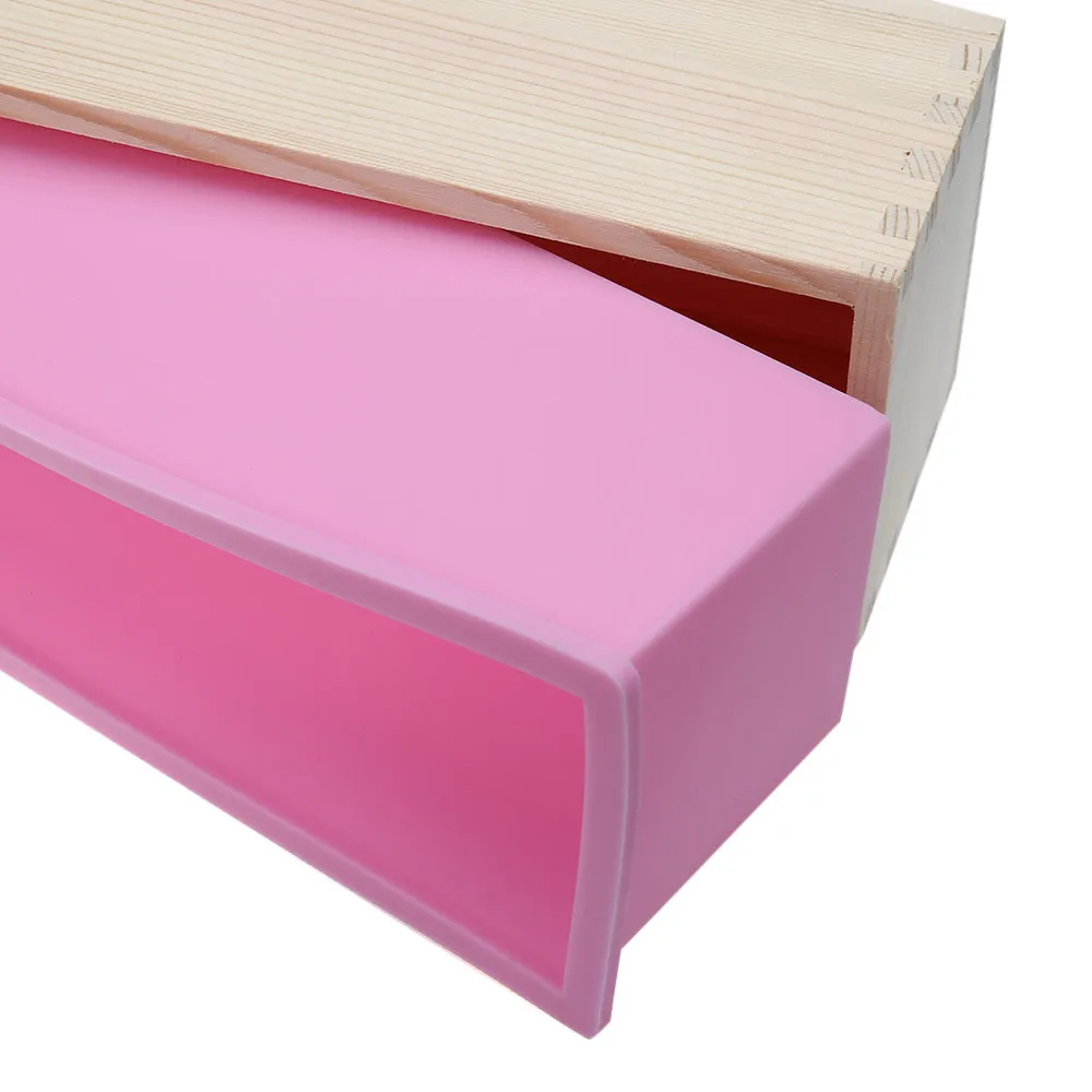 Rectangular Wooden Soap Mold with Silicone Liner and Cover Loaf Soap Mold Tool DIY Soap Candle Mold 9001200g Mold Making Tool03