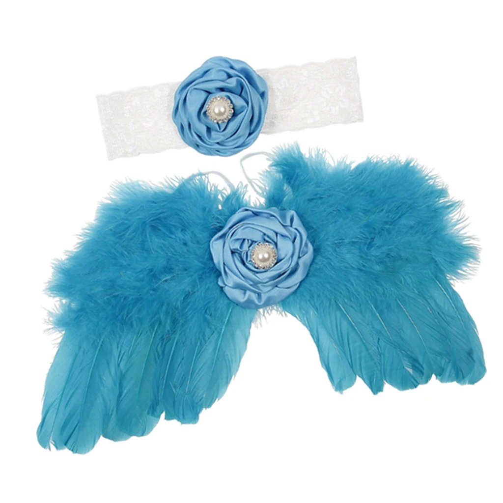 Solid Soft Baby Feather Gorgeous Kids Girls Party Angel Halloween Feather Wings Costume Cosplay Birthday Party Supply 