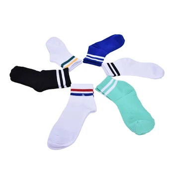 

One Pair Classic Long Two Striped Socks Retro Old School for Women Men Skate Socks High Quality Cotton